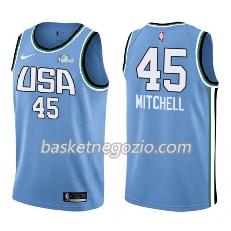 Canotte Uomo Utah Jazz Donovan Mitchell 45 Nike 2019 Rising Star Swingman